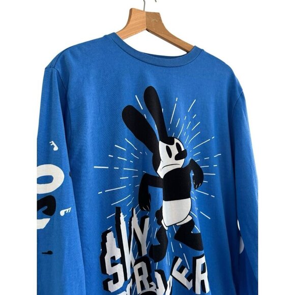Disney Oswald The Lucky Rabbit "Sky Scrappers" Long Sleeve Tee Shirt Men's Sz L - Picture 2 of 13